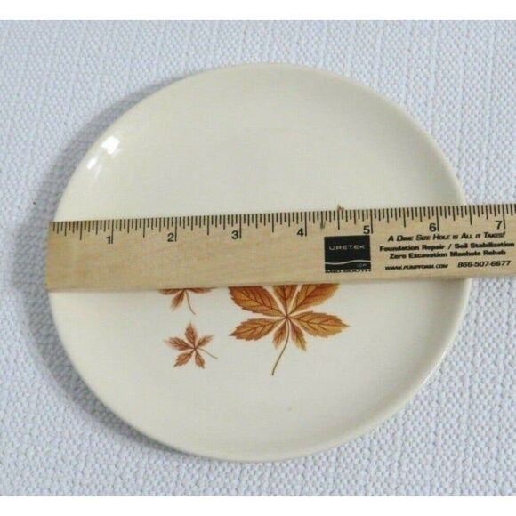 Vintage Taylor Smith & Taylor Ever Yours Random Leaves Dessert Plate 6.5" - Picture 5 of 5